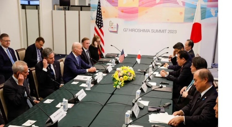 ஜப்பானில் நடந்த 'ஜி-7' மாநாட்டின் போது, ​​உக்ரைன் நிலவரம் குறித்து விரிவாக விவாதிக்கப்பட்டது.