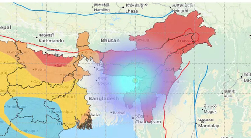வங்காளதேசத்தில் நிலநடுக்கம் ரிக்டர்  அளவுகோலில் 4.8 ஆக பதிவு