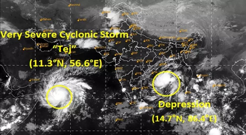 தேஜ் புயல் அதிதீவிர புயலாக வலுவடைந்துள்ளதாக இந்திய வானிலை ஆய்வு மையம் தகவல்