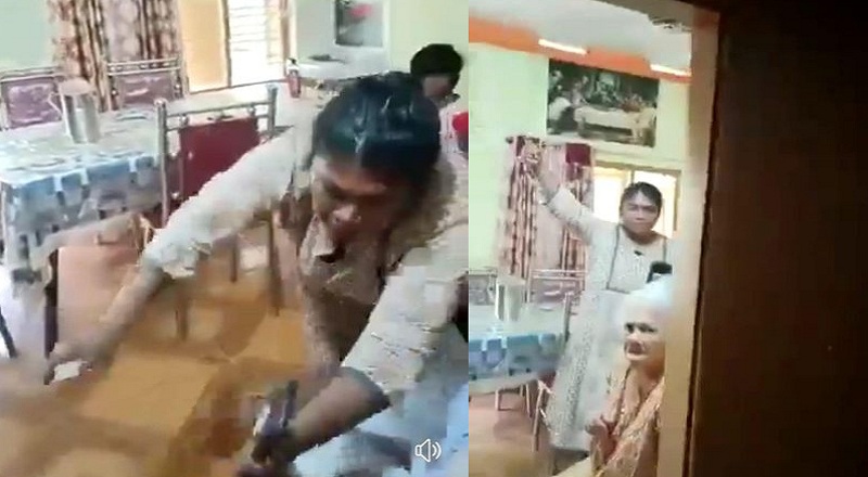 கேரளாவில் மாமியாரை தாக்கிய மருமகள் : வைரலாகும் காணொளி!