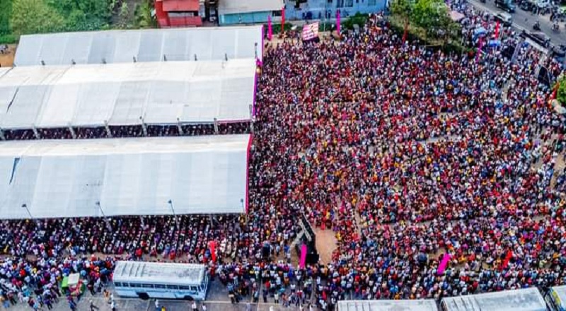 கொழும்பில் ஒன்றுக்கூடிய தேசிய மக்கள் சக்தியின் ஆதரவாளர்கள்!
