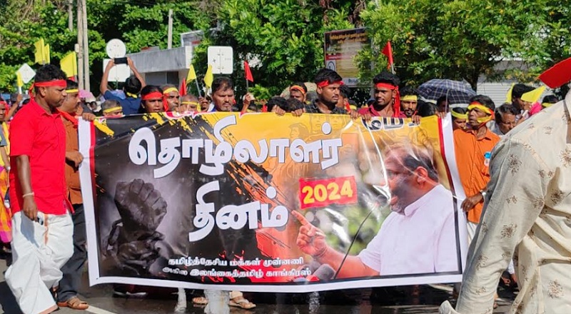 வவுனியாவில் முன்னெடுக்கப்பட்ட மேதின ஊர்வலம்!