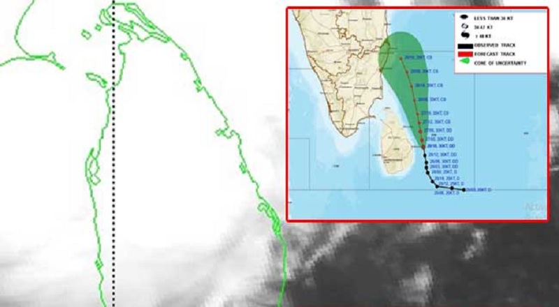 சூறாவளியாக வலுப்பெறும் காற்றழுத்த தாழ்வு நிலை!