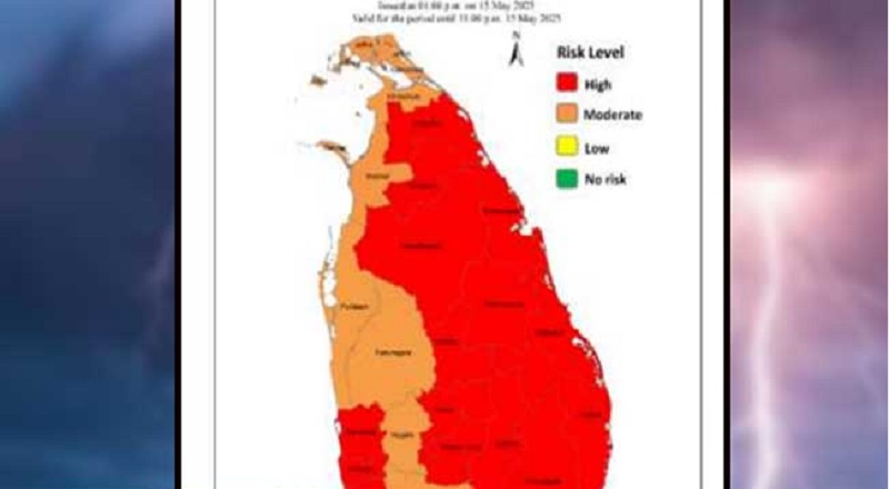 முல்லைத்தீவு மற்றும் வவுனியா மாவட்டங்களுக்கு கடுமையான மின்னல் எச்சரிக்கை!