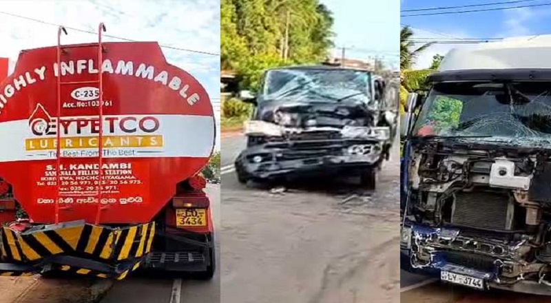 சிலாபம் - கொழும்பு ரயில் கடவையில் மூன்று வாகனங்கள் ஒன்றுடன் ஒன்று மோதி விபத்து!