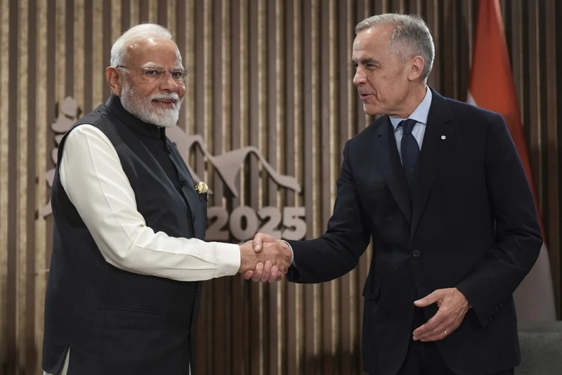 G7 மாநாட்டில் இந்திய பிரதமரை சந்தித்த கனேடிய பிரதமர்