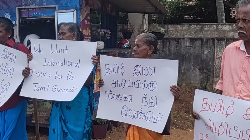 இன அழிப்பிற்கு சர்வதேச நீதி கோரி வடக்கு கிழக்கில் பாரிய போராட்டம் முன்னெடுப்பு!
