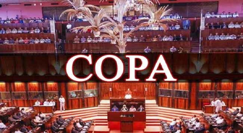 COPA குழுவின் தலைவர் பகுதி வெற்றிடமாக உள்ளதாக அறிவிப்பு!