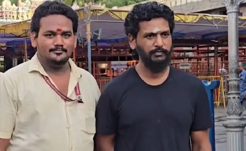 திடீரென திருவண்ணாமலை அண்ணாமலையார் கோவிலில் சாமி தரிசனம் செய்த இயக்குநர் லோகேஷ் கனகராஜ்