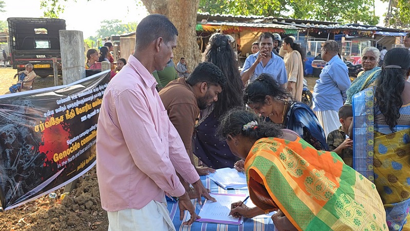 நீதி கோரிய  கையெழுத்துப் போராட்டம் திருகோணமலையில் ஆரம்பம்!