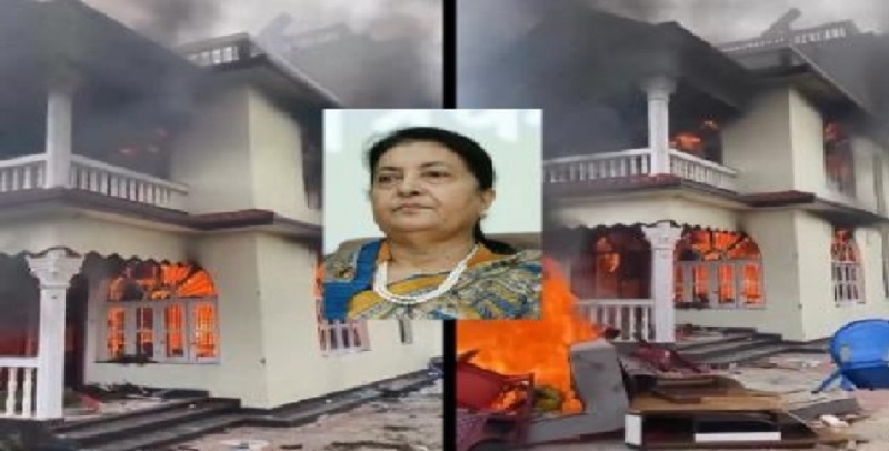 நேபாளத்தின் முன்னாள் பிரதமரின் மனைவி போராட்டக்காரர்களால் எரித்துக் கொலை