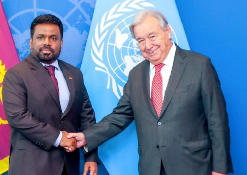 ஐ.நா பொதுச்செயலாளருடன் ஜனாதிபதி பேச்சு: பொருளாதாரம் தொடர்பில் கலந்துரையாடல்