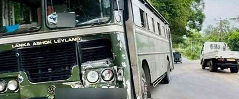 இராணுவ பேருந்தும் மோட்டார் சைக்கிளும் மோதி விபத்து: பொலிஸ் அதிகாரி உயிரிழப்பு