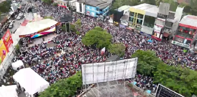 அரசாங்கத்திற்கு எதிராக நடைபெறும் பேரணி: பெருந்திரளான மக்கள் நுகேகொடைக்கு படையெடுப்பு