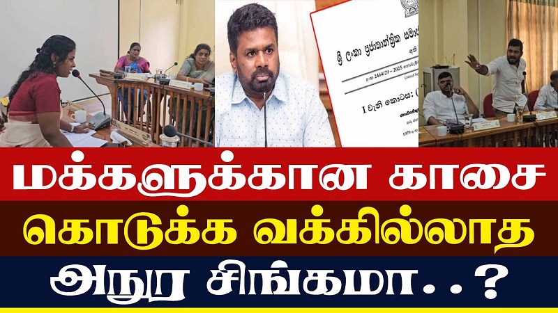 மக்களுக்கான காசை கொடுக்க வக்கில்லாத அநுர சிங்கமா (வீடியோ இணைப்பு)