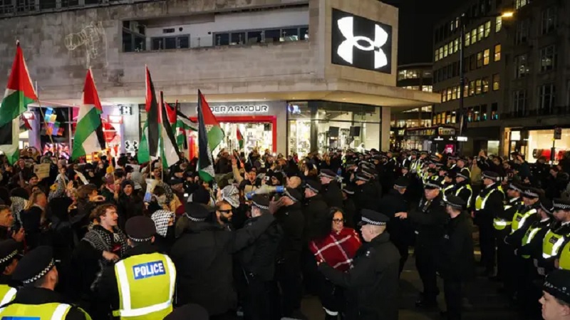 இங்கிலாந்து தலைநகரில் நடந்த பாலஸ்தீன ஆதரவு போராட்டம் – இருவர் கைது