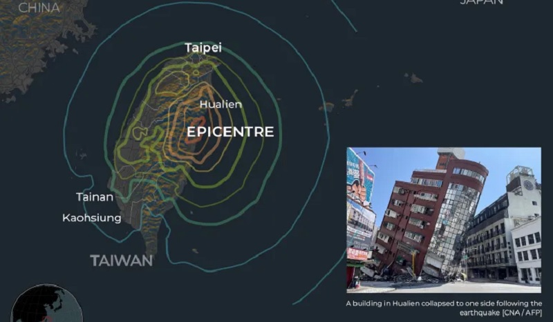 தைவானைத் தாக்கிய வலுவான நிலநடுக்கம்!