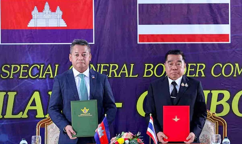 தாய்லாந்து கம்போடியா  இடையே போர் நிறுத்த ஒப்பந்தம் கைச்சாத்து!