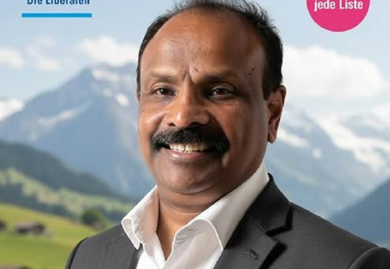 சுவிஸ் பேர்ன் கன்றோன் பாராளுமன்ற தேர்தலில் போட்டியிடும் விநாயக மூர்த்தி கந்தசாமி!
