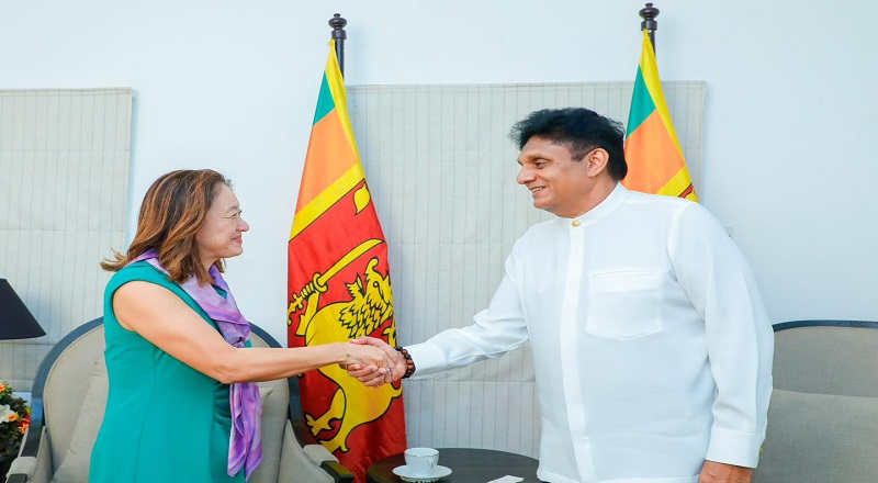 எதிர்கட்சி தலைவர் சஜித்தை  சந்தித்தார் ஜூலி சுங்!