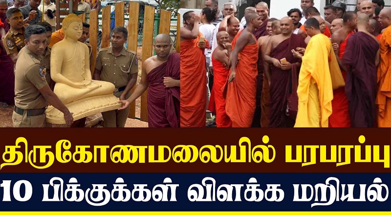 திருகோணமலையில் பரபரப்பு - 10 பிக்குகளுக்கு விளக்கமறியல்!