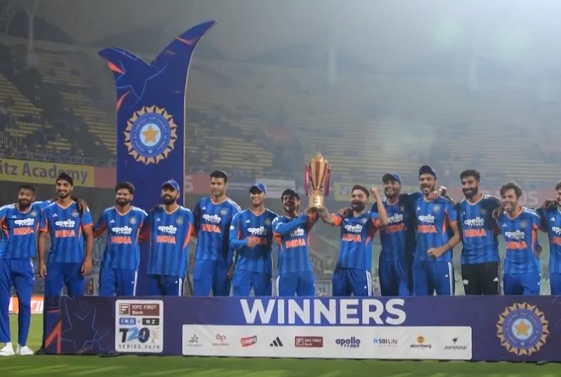 நியூசிலாந்தை வீழ்த்தி தொடரை வென்ற இந்திய அணி