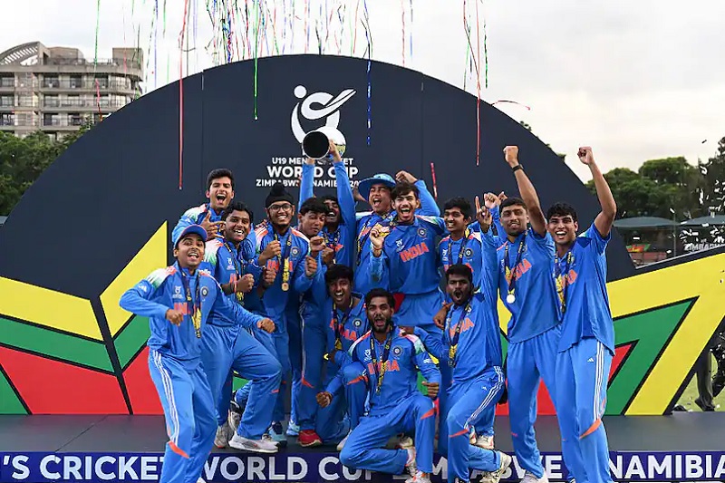 ஆறாவது முறையாக 19 வயதிற்கு உட்பட்ட உலகக் கோப்பை பட்டம் வென்ற இந்தியா