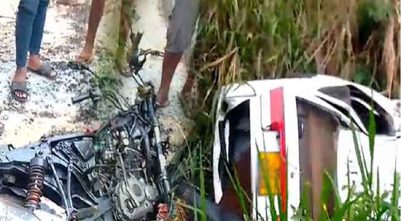 அவிசாவளையில் கார் ஒன்றுடன் மோட்டார் சைக்கிள் மோதி கோர விபத்து - மூவர் பலி!