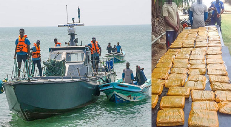 மன்னார் கடற்பகுதியில் பெருமளவு போதைப்பொருள் பறிமுதல்!!