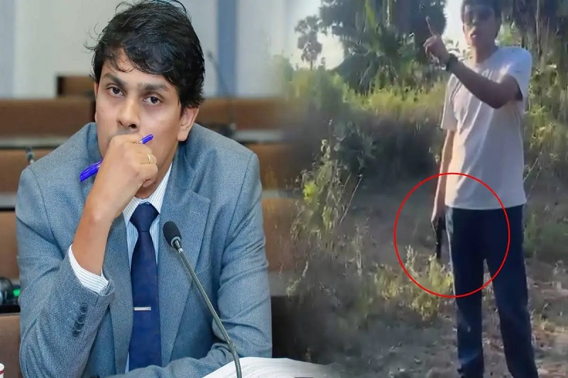 பெண் முன்னிலையில் துப்பாக்கியைக் காட்டி 'வீரம்' பேசிய அருச்சுனா எம்.பி