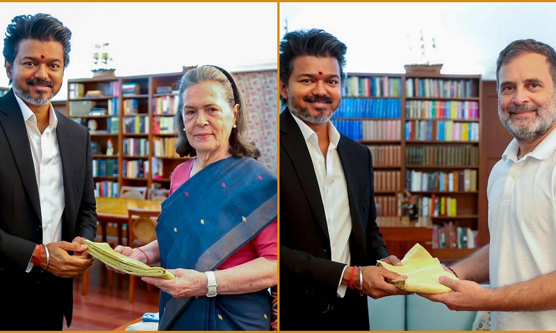 டெல்லியில் காங்கிரஸ் தலைவர்களை சந்தித்த தமிழக முதல்வர் விஜய்