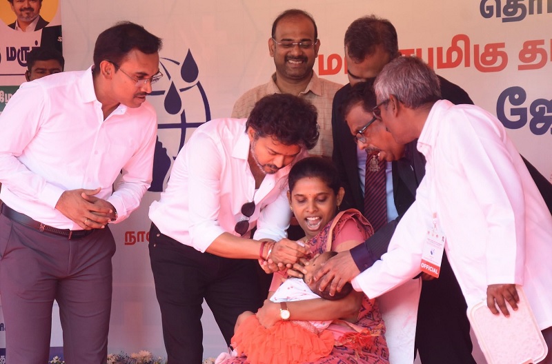 போலியோ சொட்டு மருந்து முகாமை தொடங்கி வைத்த முதலமைச்சர் விஜய்