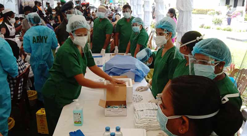 நாராஹேன்பிட்டி இராணுவ வைத்தியசாலைக்கு முன்பாக அமைதியின்மை