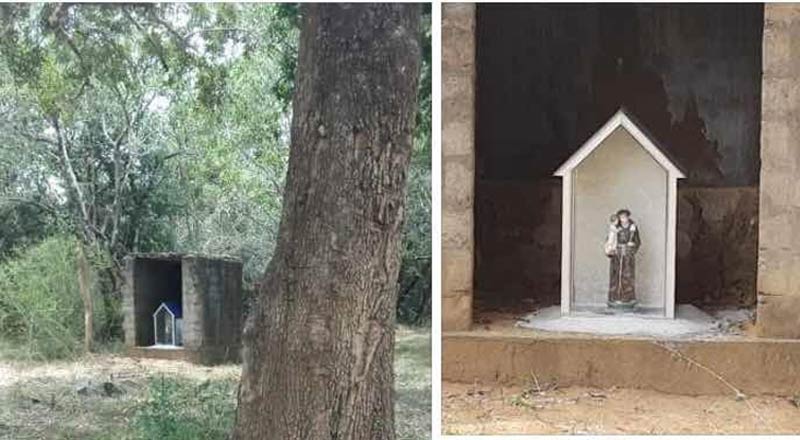 ஒரே இரவில் அந்தோனியார் சிலையாக மாறிய பிள்ளையார் சிலையால் பரபரப்பு