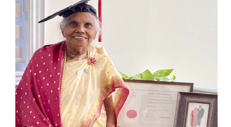கனடாவில் 87வது வயதில் சாதனை படைத்த இலங்கைப் பெண்மணி