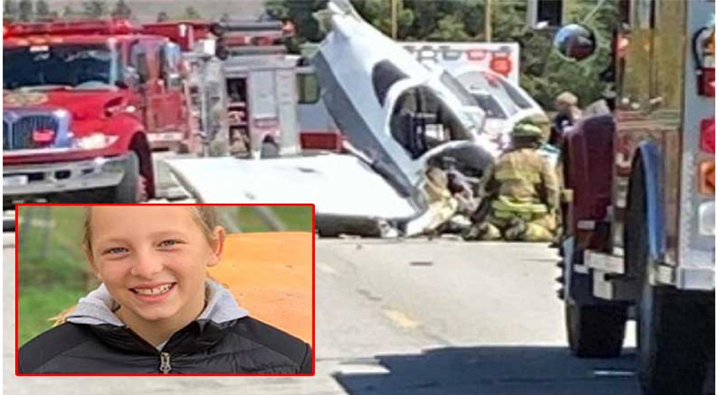 அமெரிக்காவில் விமான விபத்தில் அதிர்ஷ்டவசமாக உயிர் தப்பிய 11 வயது சிறுமி