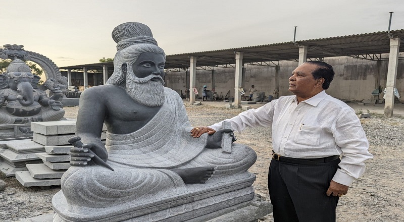 சுவிற்சர்லாந்து நாட்டில் தமிழ் சான்றோன் தமிழ் பேரறிஞர் திருவள்ளுவரின் திருவுருவச்சிலை அமைப்பு 