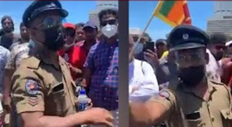 காலிமுகத்திடல் போராட்டத்திற்கு ஆதரவு தெரிவித்த பொலிஸ் உத்தியோகத்தருக்கு ஒழுக்காற்று நடவடிக்கை