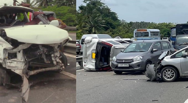 தெற்கு அதிவேக நெடுஞ்சாலையில் விபத்துக்குள்ளானதில் சிறுமி உட்பட ஐந்து பேர் நிலை கவலைக்கிடம்