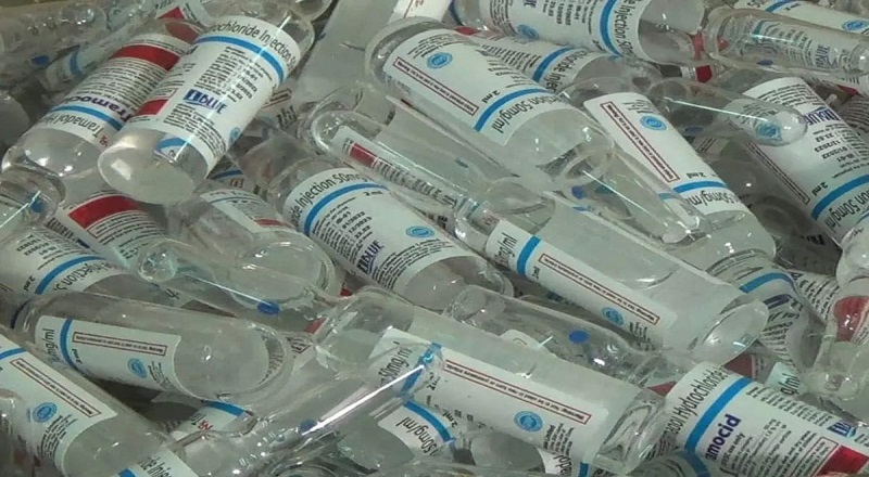 ஒரு இலட்சம் மயக்க மருந்து குப்பிகள் தரமற்ற நிலைமைகள் காரணமாக பாவனையிலிருந்து விலக்கப்பட்டுள்ளது