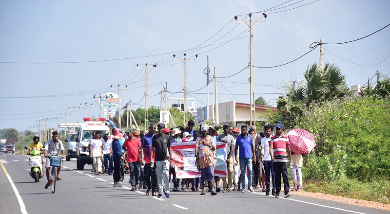 மலையக எழுச்சி பயணத்தின் 3 ஆம் நாள் நடைபயணம் மன்னாரில் நிறைவு