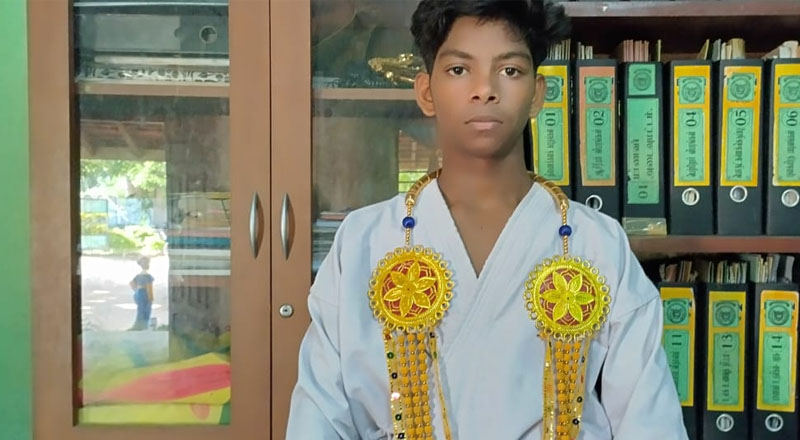 தாய்லந்தில் நடைபெறும் கராத்தே போட்டிக்கு செல்லவுள்ள கிளிநொச்சி மாணவன்!