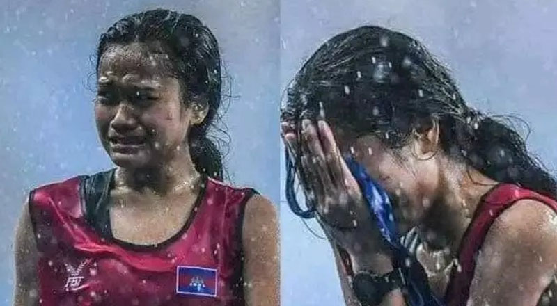 5000 மீட்டர் ஓட்டப் பந்தயத்தில் கடைசிவரை ஓடி பாராட்டுக்களை பெற்ற இளம் பெண்!