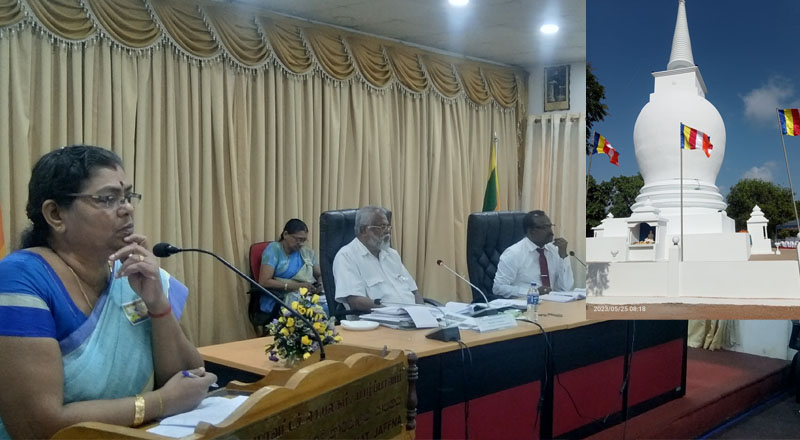 தையிட்டி விகாரை தொடர்பில்  அபிவிருத்தி குழு தீர்மானம் அங்கே? அமைச்சரின் கேள்வியால் தடுமாறிய அதிகாரிகள்