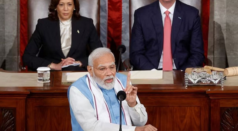 அமெரிக்க நாடாளுமன்றத்தில் உரையாற்றிய இந்திய பிரதமர்!