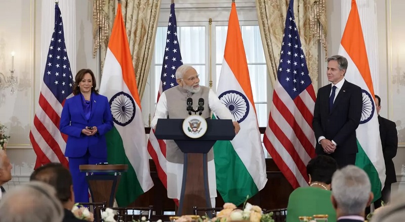 இந்தியா குறித்து கருத்து தெரிவித்த அமெரிக்க துணை அதிபர் கமலா ஹாரிஸ்