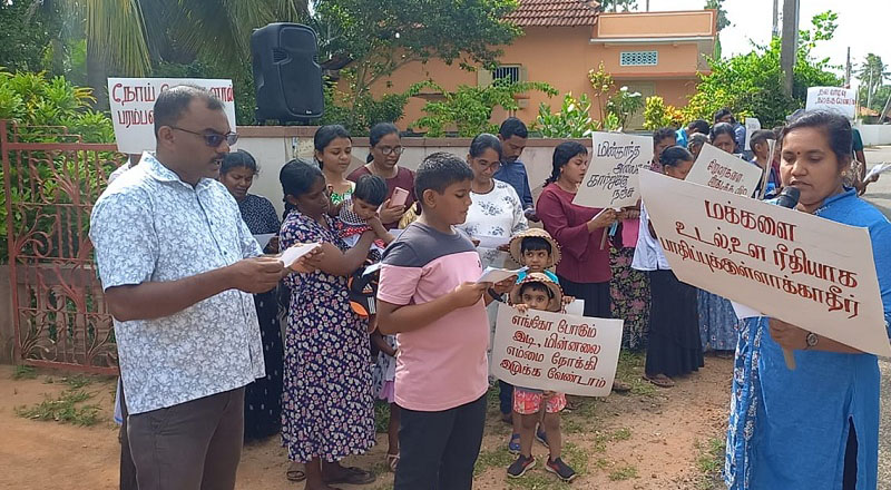 எங்கோ போகும் இடி மின்னலை எம்மை நோக்கி இழுக்க வேண்டாம்: யாழில் போராட்டம்