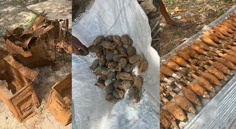 முல்லைத்தீவில் பெருமளவிலான ஆயுதங்கள் விசேட அதிரடிப் படையினரால்  மீட்பு!