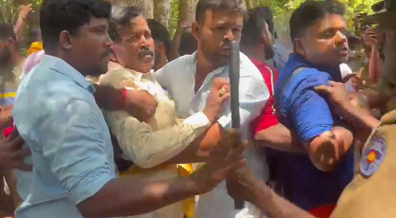 குருந்தூர்மலையில் அடக்குமுறை:  காட்டுமிராண்டித் தனமாக நடந்துகொண்ட பொலிஸார்!