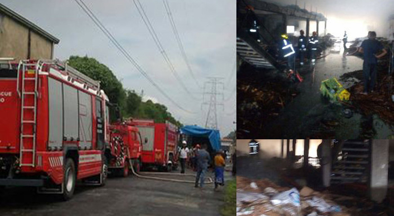 ஒருகொடவத்த பகுதியில் உள்ள தொழிற்சாலை ஒன்றில் தீ விபத்து